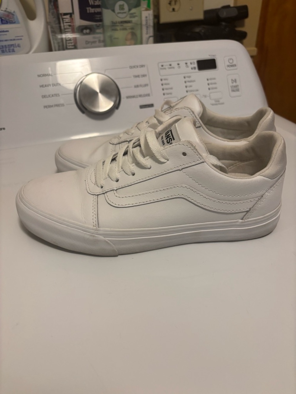 Vans White Low-Top Skate Sneakers